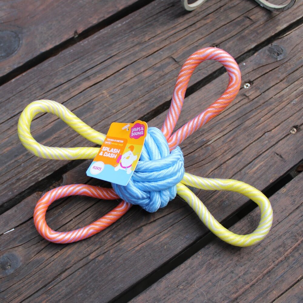 🎉2xHP🎉Leaps & Bounds Tough-O-Meter Splash & Dash Dog Toy